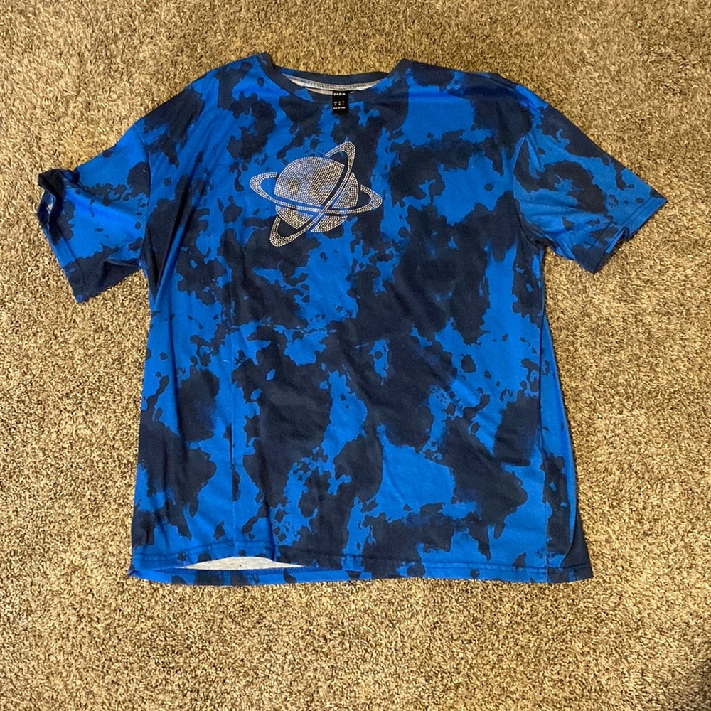 SHEIN Rhinestone Globe T-Shirt